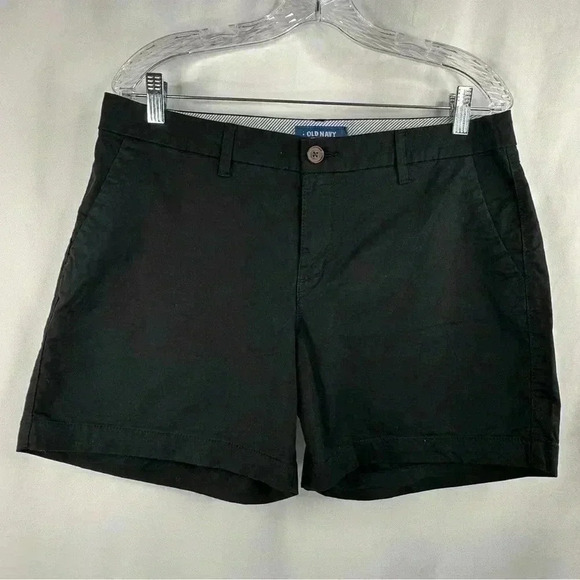 NWOT OLD NAVY Women’s Every Day Stretch High Rise Summer Black Shorts Size 10 - Picture 1 of 7